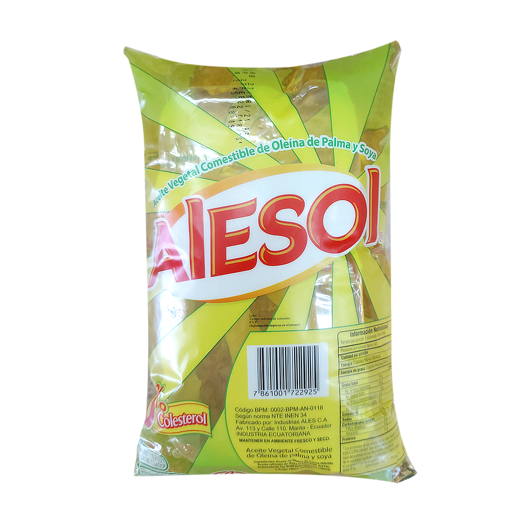 ACEITE ALESOL FUNDA 900ML/12