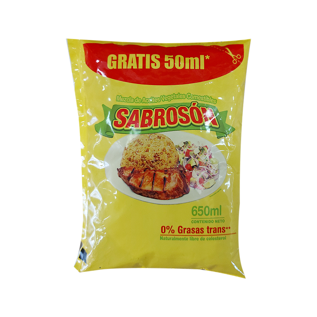 ACEITE SABROSON FUNDA 600 ML/15