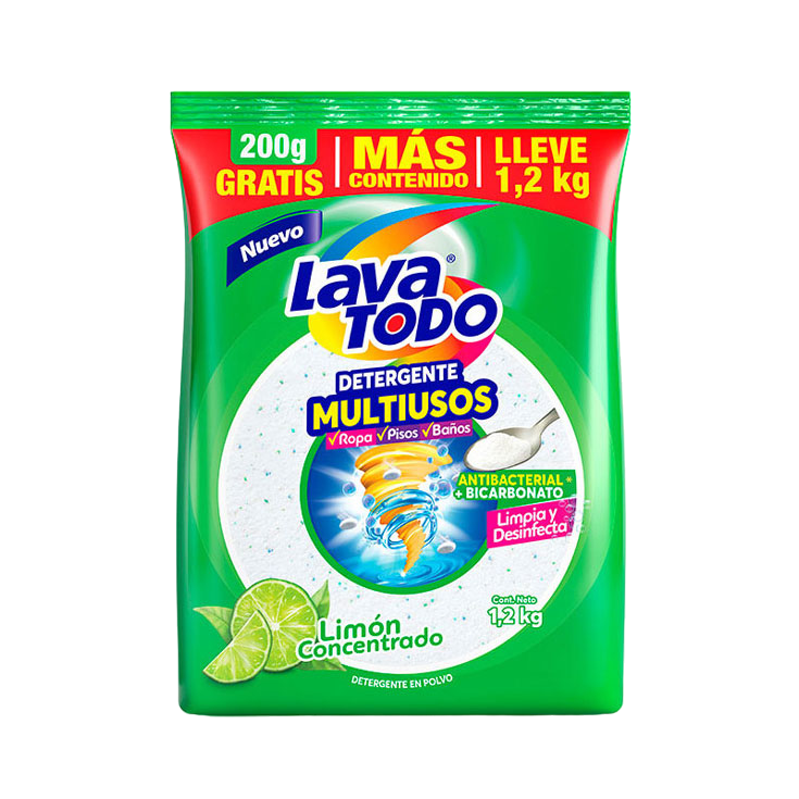 DETERGENTE LAVATODO LIMON 1KG