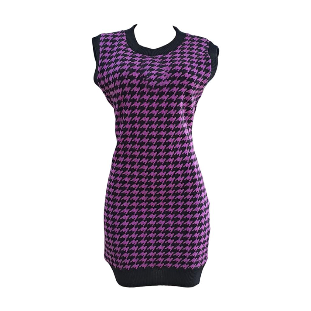 VESTIDO CHALECO MUJER TEJIDO  TRAMA